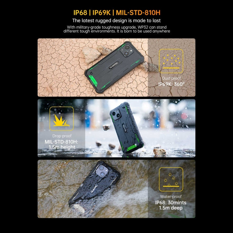 [HK Warehouse] Oukitel WP32, 4GB+128GB, IP68/IP69K, 5.93 inch Android 13 Unisoc Tiger T606 Octa-core, NFC, OTG, Network: 4G(Orange)