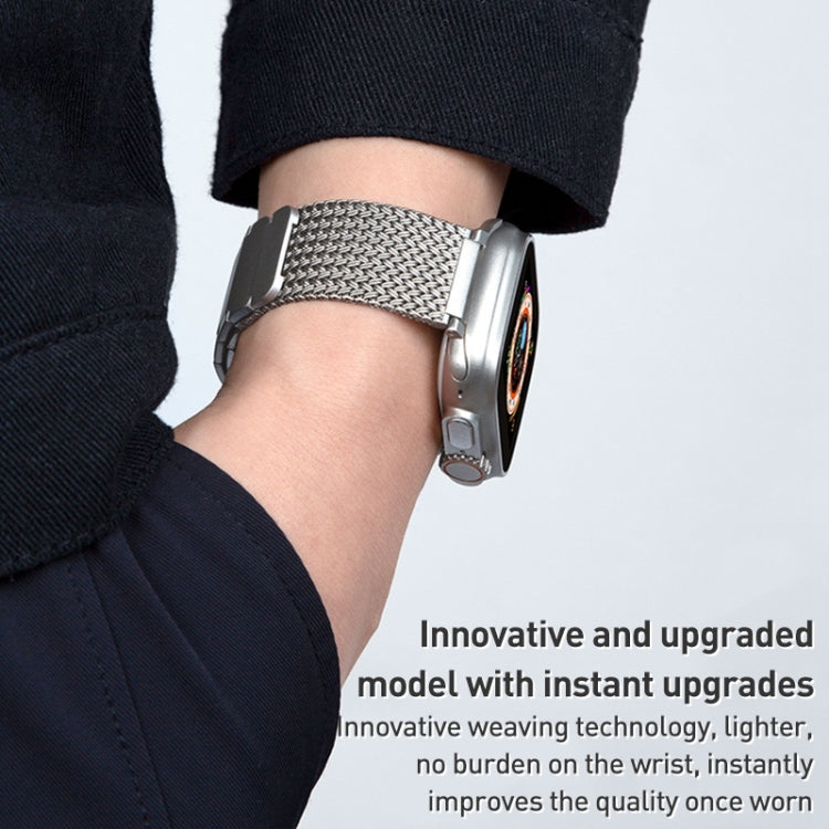 Magnetic Clasp Braided Chain Stainless Steel Watch Band, For Apple Watch SE 40mm, For Apple Watch SE 44mm, For Apple Watch Series 6 40mm, For Apple Watch Series 6 44mm, For Apple Watch Series 5 44mm, For Apple Watch Series 5 40mm