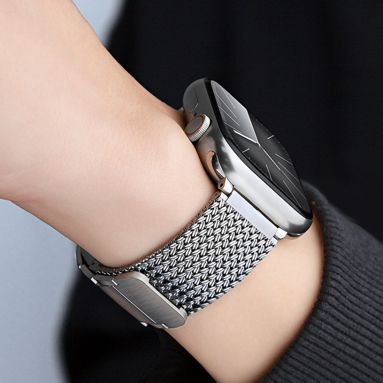 Magnetic Clasp Braided Chain Stainless Steel Watch Band, For Apple Watch SE 40mm, For Apple Watch SE 44mm, For Apple Watch Series 6 40mm, For Apple Watch Series 6 44mm, For Apple Watch Series 5 44mm, For Apple Watch Series 5 40mm