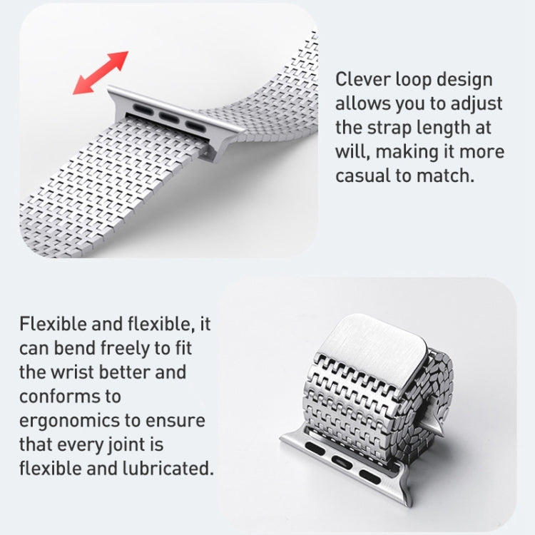 Milanese Loop Magnetic Clasp Stainless Steel Watch Band, For Apple Watch SE 2023 44mm, For Apple Watch SE 2023 40mm, For Apple Watch Ultra 2 49mm, For Apple Watch Series 9 45mm, For Apple Watch Series 9 41mm, For Apple Watch Ultra 49mm