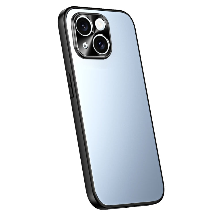 For iPhone 15 R-JUST RJ-61 Electroplating Frosted TPU + PC Phone Case(Blue)