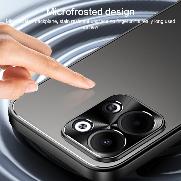 For OPPO Reno9 / Reno9 Pro R-JUST RJ-61 Electroplating Frosted TPU + PC Phone Case(Grey)