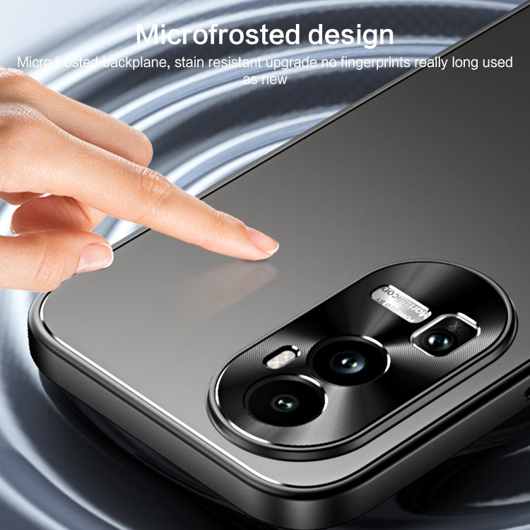 For OPPO Reno10 / Reno10 Pro Global R-JUST RJ-61 Electroplating Frosted TPU + PC Phone Case(Grey)