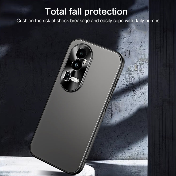 For OPPO Reno10 Pro+ Global R-JUST RJ-61 Electroplating Frosted TPU + PC Phone Case(Silver)