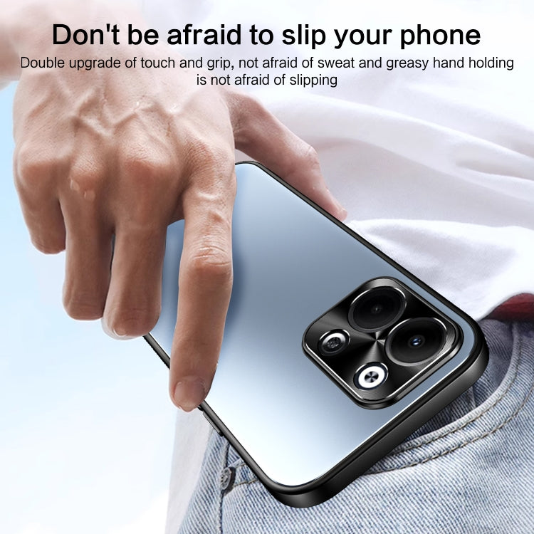 For OPPO Reno9 / Reno9 Pro R-JUST RJ-61 Electroplating Frosted TPU + PC Phone Case with Holder(Silver)