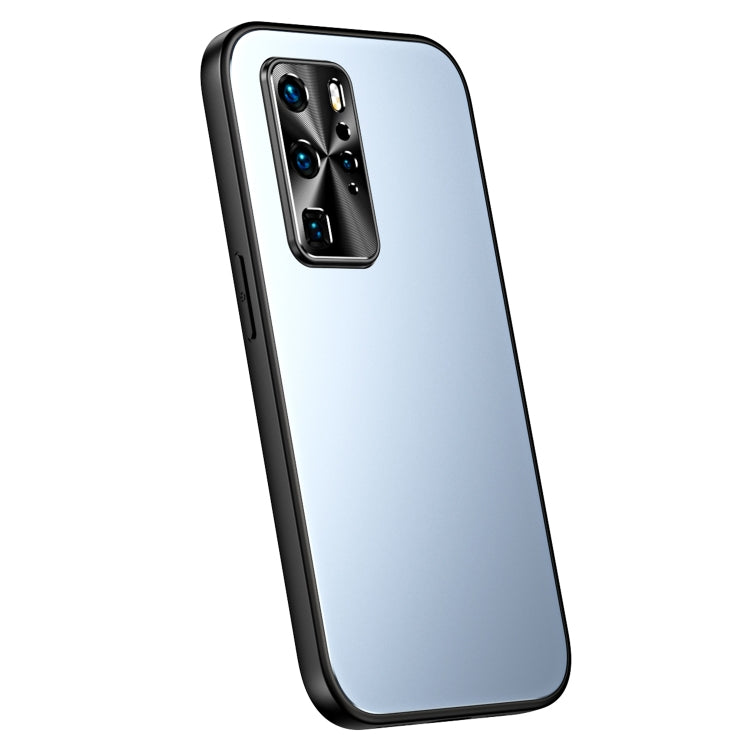 For Huawei P40 R-JUST RJ-61 Electroplating Frosted TPU + PC Phone Case(Blue)