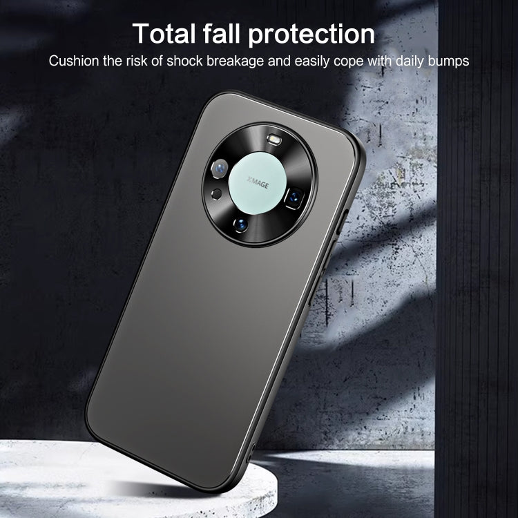 For Huawei Mate 60 R-JUST RJ-61 Electroplating Frosted TPU + PC Phone Case with Holder(Silver)