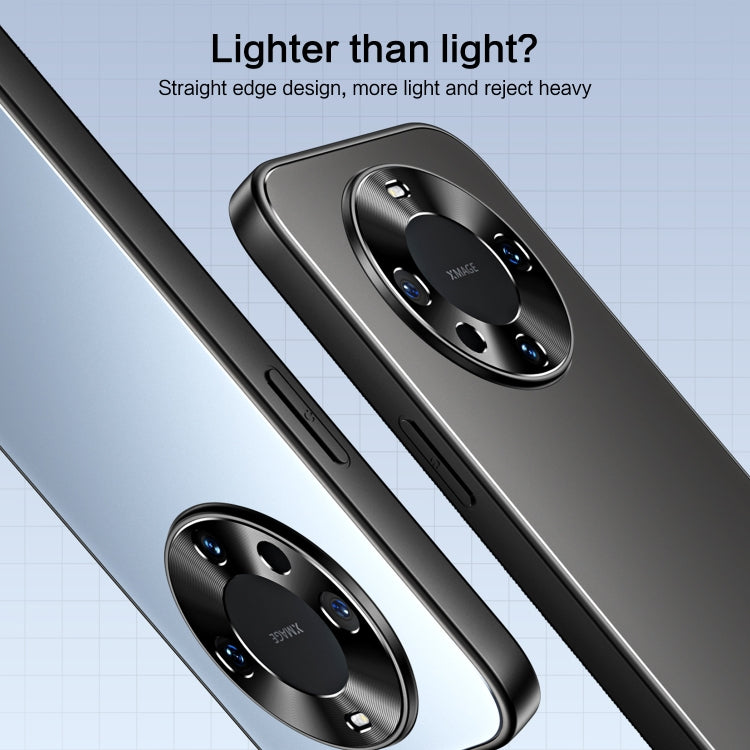 For Huawei Mate 60 Pro R-JUST RJ-61 Electroplating Frosted TPU + PC Phone Case with Holder(Silver)