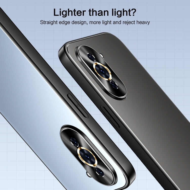 For Huawei nova 10 Pro R-JUST RJ-61 Electroplating Frosted TPU + PC Phone Case with Holder(Grey)