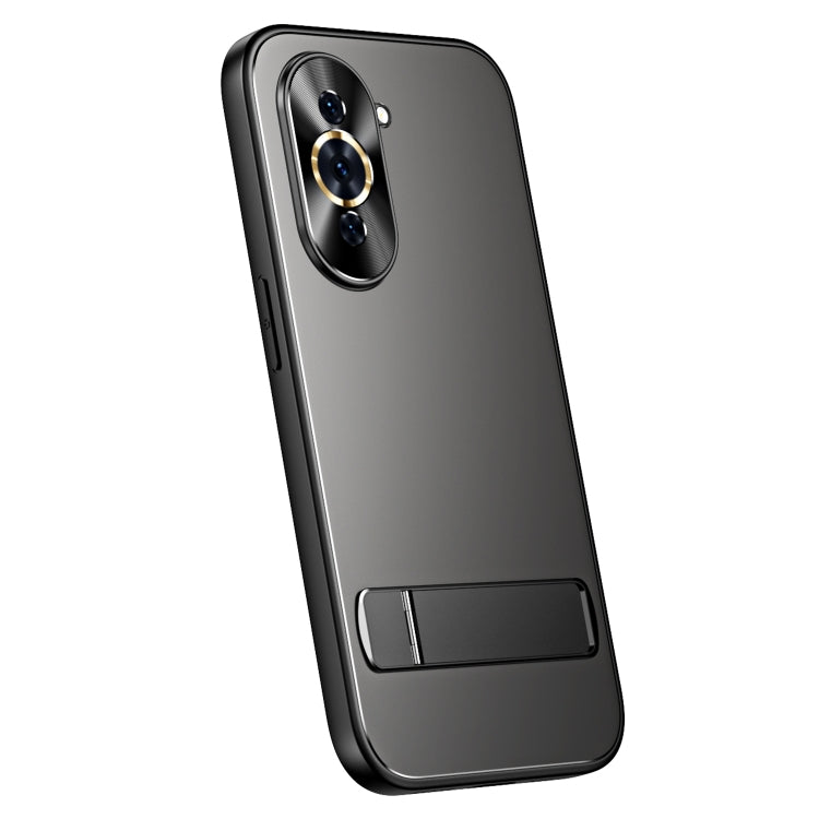 For Huawei nova 10 R-JUST RJ-61 Electroplating Frosted TPU + PC Phone Case with Holder(Grey)