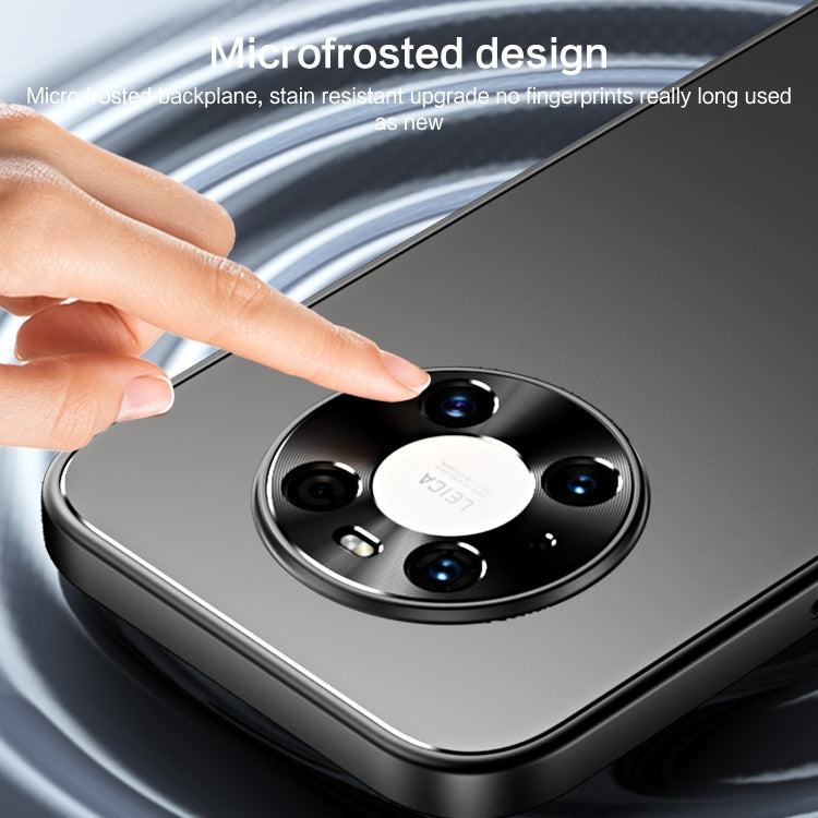 For Huawei Mate 40 Pro R-JUST RJ-61 Electroplating Frosted TPU + PC Phone Case with Holder(Silver)