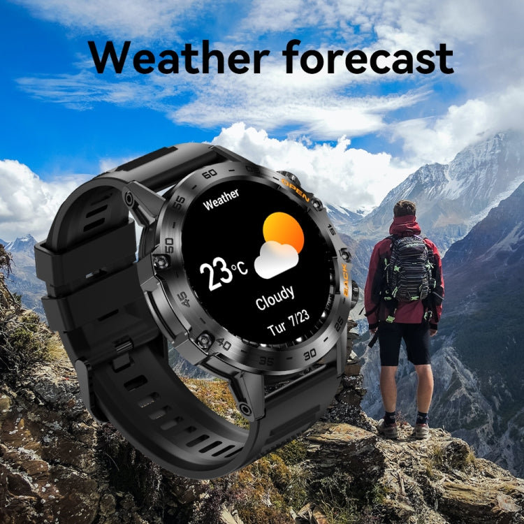 K52 1.39 inch IPS Square Screen Smart Watch Supports Bluetooth Calls(Silver Orange)