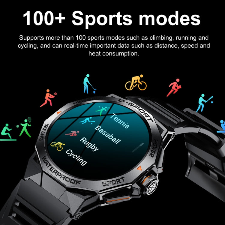 K62 1.43 inch AMOLED Round Screen Smart Watch Supports Bluetooth Calls(Black)