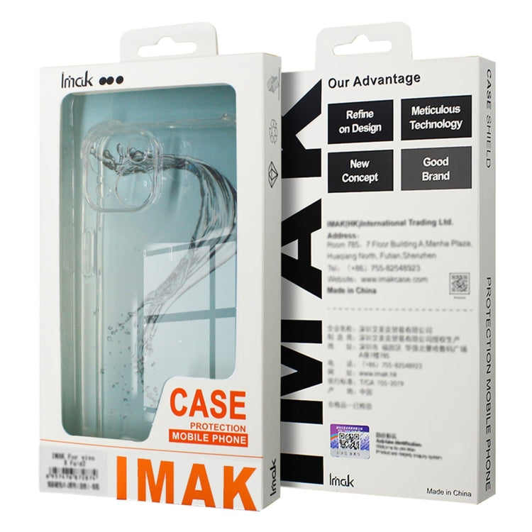 For vivo V30 Lite 5G imak Shockproof Airbag TPU Phone Case(Transparent)