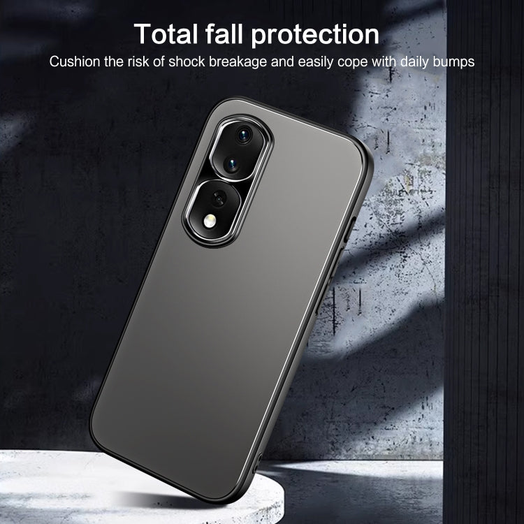 For Honor 80 Pro R-JUST RJ-61 Electroplating Frosted TPU + PC Phone Case with Holder(Blue)