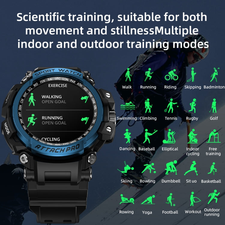 LOKMAT ATTACK Pro 1.32 inch BT5.1 Smart Sport Watch, Support Bluetooth Call / Sleep / Blood Oxygen / Heart Rate / Blood Pressure Health Monitor(Black)