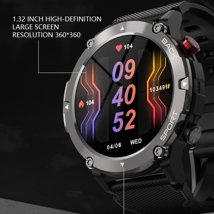 LEMFO LF26MAX 1.32 inch HD Round Screen Smart Watch Supports Bluetooth Calls(Silver)