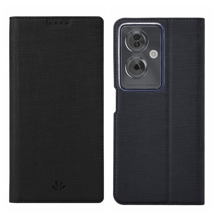 For OPPO A79 5G ViLi DMX Series Shockproof TPU + PU Leather Magnetic Attraction Horizontal Flip Case(Black)