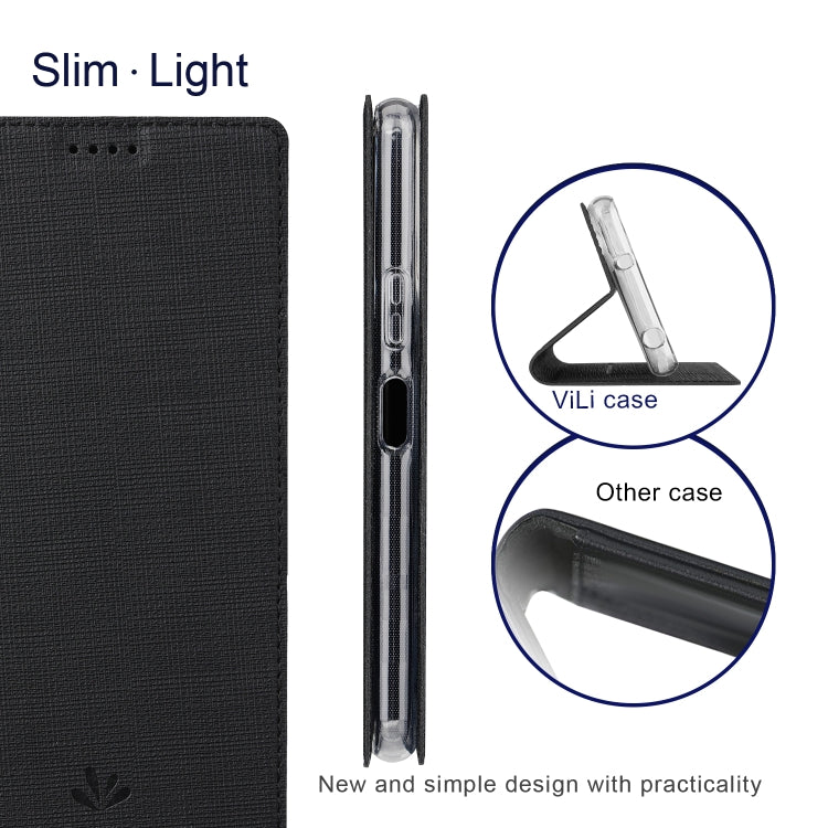For OPPO A79 5G ViLi DMX Series Shockproof TPU + PU Leather Magnetic Attraction Horizontal Flip Case(Black)