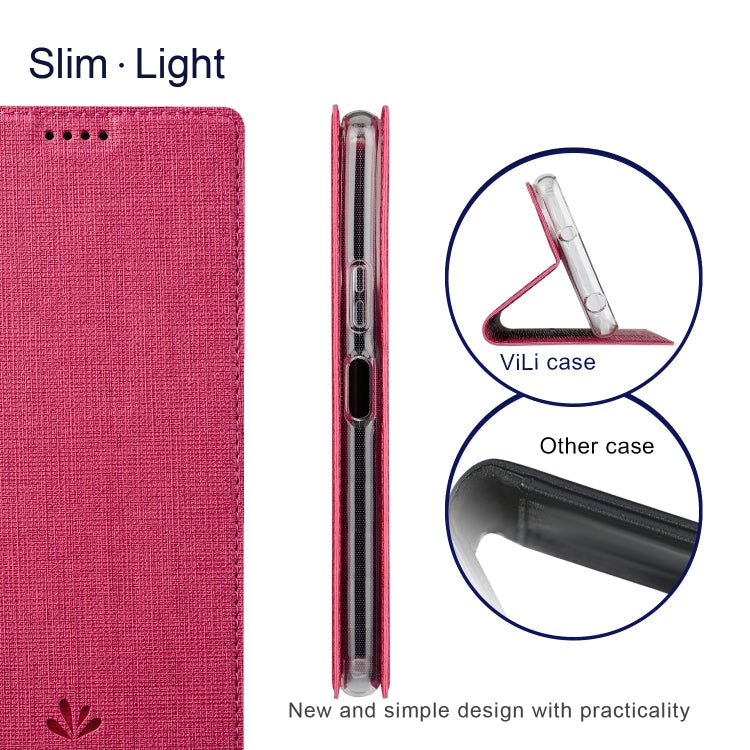 For OPPO A79 5G ViLi DMX Series Shockproof TPU + PU Leather Magnetic Attraction Horizontal Flip Case(Rose Red)