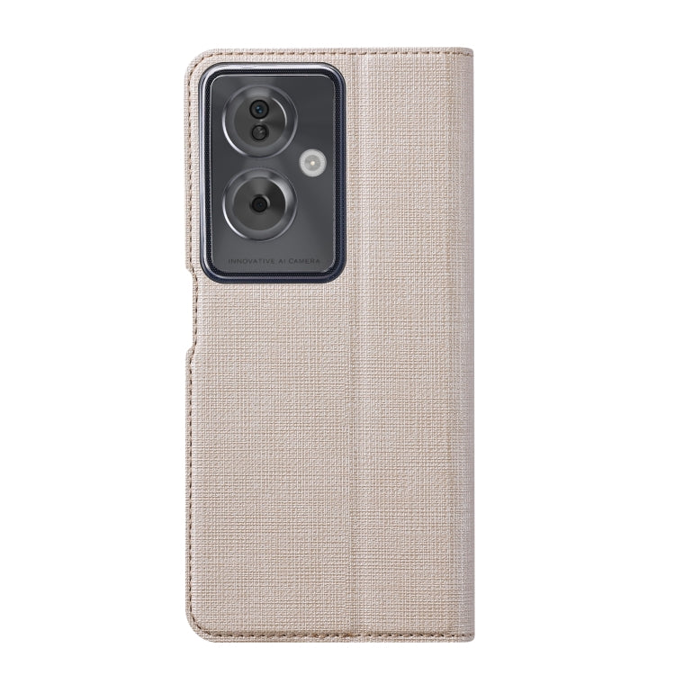 For OPPO A79 5G ViLi DMX Series Shockproof TPU + PU Leather Magnetic Attraction Horizontal Flip Case(Gold)