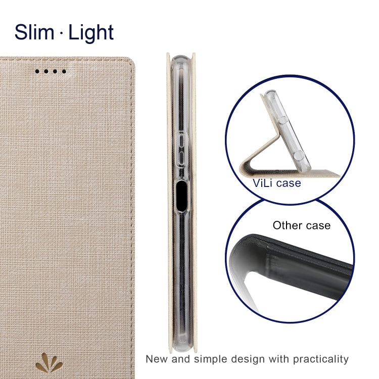 For OPPO A79 5G ViLi DMX Series Shockproof TPU + PU Leather Magnetic Attraction Horizontal Flip Case(Gold)