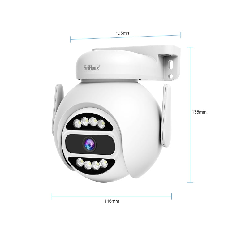 SriHome SH047 4MP IP66 Waterproof Motion Detection Night Vision WiFi HD Camera(AU Plug)