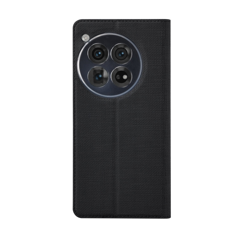 For OnePlus 12 ViLi DMX Series Shockproof TPU + PU Leather Magnetic Attraction Horizontal Flip Case(Black)
