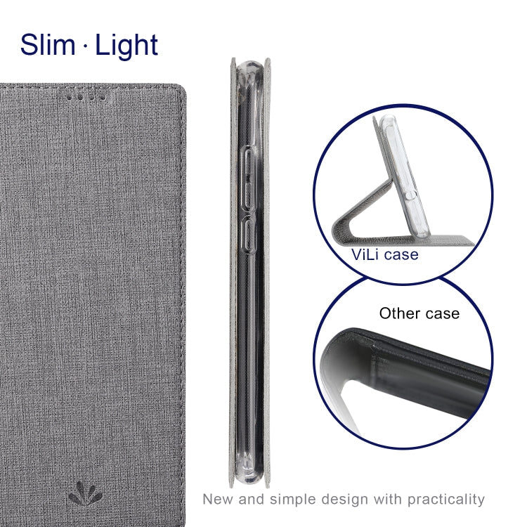 For OnePlus 12 ViLi DMX Series Shockproof TPU + PU Leather Magnetic Attraction Horizontal Flip Case(Grey)
