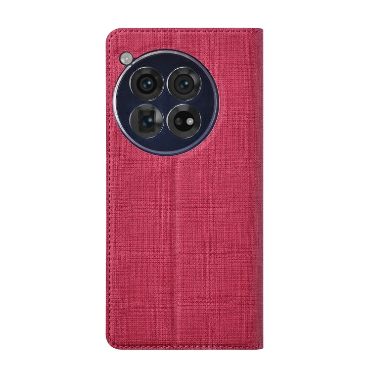 For OnePlus 12 ViLi DMX Series Shockproof TPU + PU Leather Magnetic Attraction Horizontal Flip Case(Rose Red)