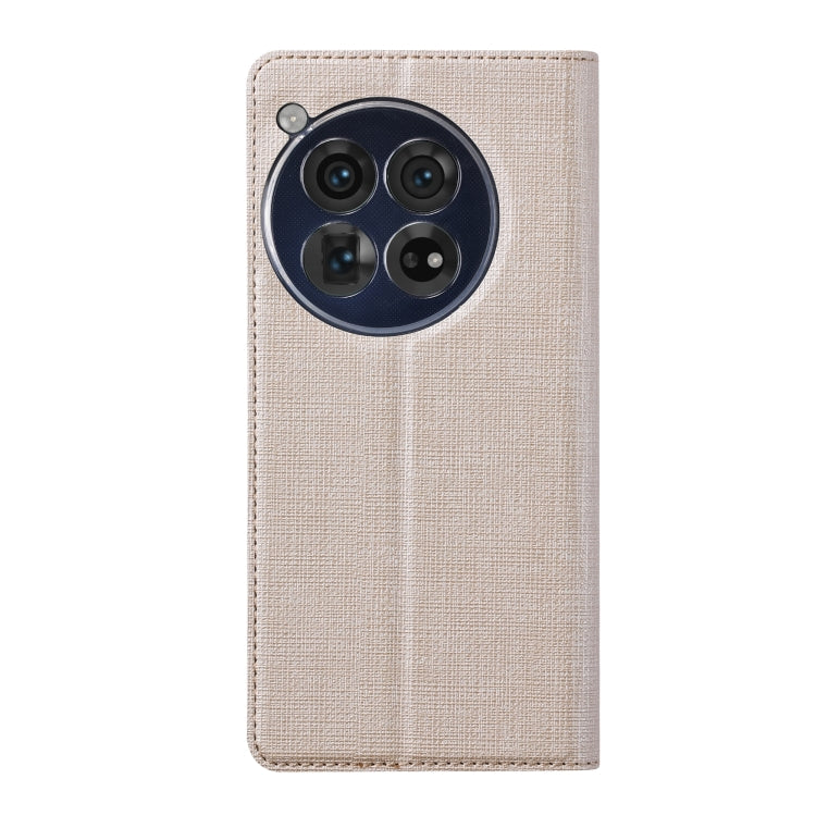 For OnePlus 12 ViLi DMX Series Shockproof TPU + PU Leather Magnetic Attraction Horizontal Flip Case(Gold)
