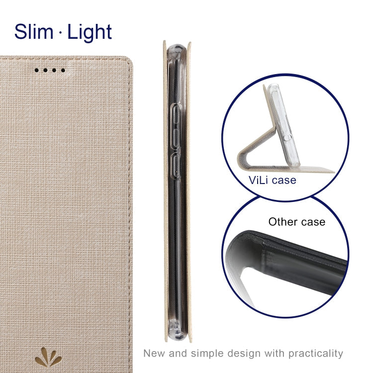 For OnePlus 12 ViLi DMX Series Shockproof TPU + PU Leather Magnetic Attraction Horizontal Flip Case(Gold)
