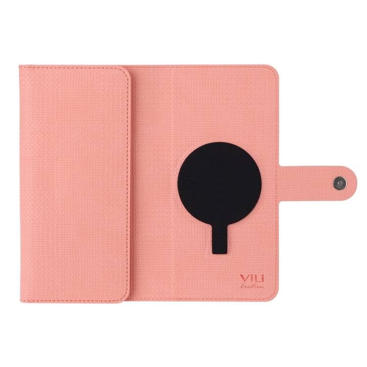 For iPhone 14 Plus ViLi GHA Series Shockproof MagSafe RFID Leather Attraction Horizontal Flip Phone Case(Pink)