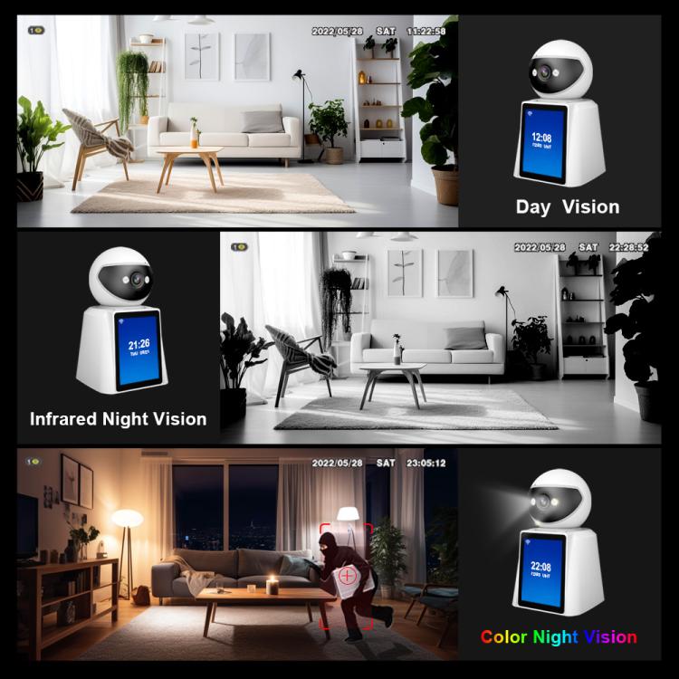 Srihome SH053 4MP 2.8 inch IPS Screen Smart Video Calling IP Camera Baby Monitor(EU Plug)