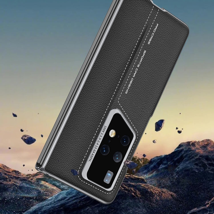 For Huawei MateX2 GKK Integrated Blade Ultra-thin Leather Full Coverage Phone Case(Grey)