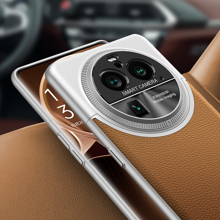 For OPPO Find X6 Pro GKK Mortise-Tenon Connection Contrast Color Leather Shockproof Phone Case(Blue)