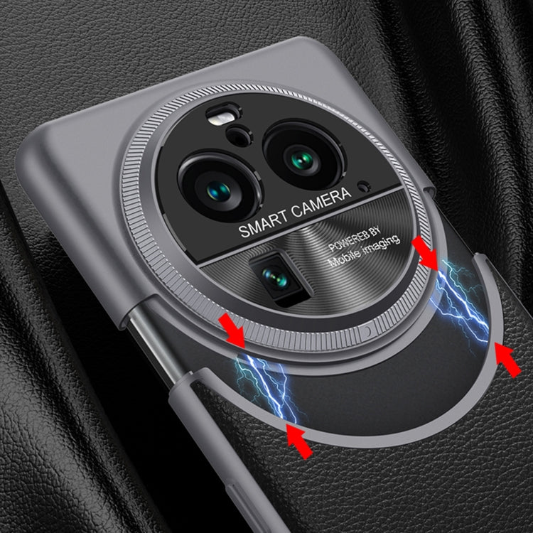 For OPPO Find X6 GKK Mortise-Tenon Connection Contrast Color Leather Shockproof Phone Case(Blue)