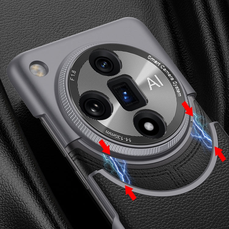 For OPPO Find X7 GKK Mortise-Tenon Connection Contrast Color Leather Shockproof Phone Case(Black)