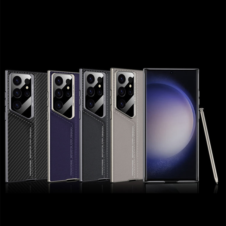 For Samsung Galaxy S24 Ultra 5G GKK Blade Ultra-thin Leather Full Coverage Phone Case(Purple)