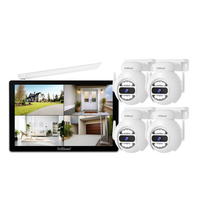 SriHome NVS010-IPC047 Ultra HD 4 Channel WiFi Network Video Recorder Set(UK Plug)