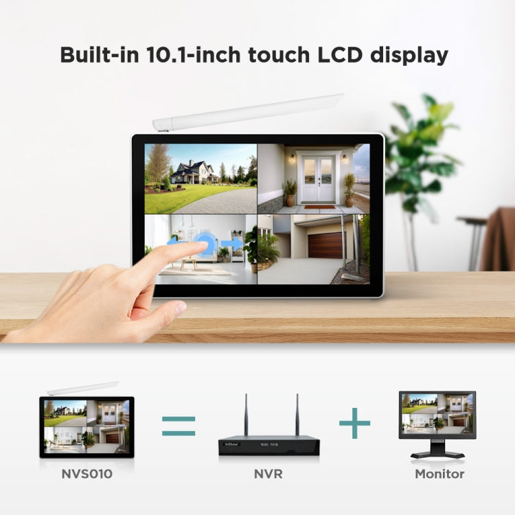 SriHome NVS010-IPC047 Ultra HD 4 Channel WiFi Network Video Recorder Set(UK Plug)