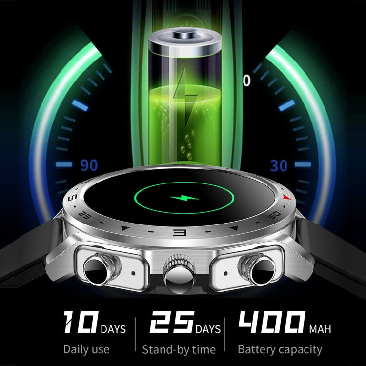 LEMFO T95 1.52 inch IPS Screen 2 in 1 Bluetooth Earphone Smart Watch Support Health Monitoring(Silver)