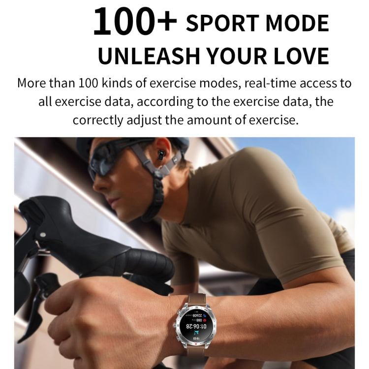 LEMFO T95 1.52 inch IPS Screen 2 in 1 Bluetooth Earphone Smart Watch Support Health Monitoring(Black)