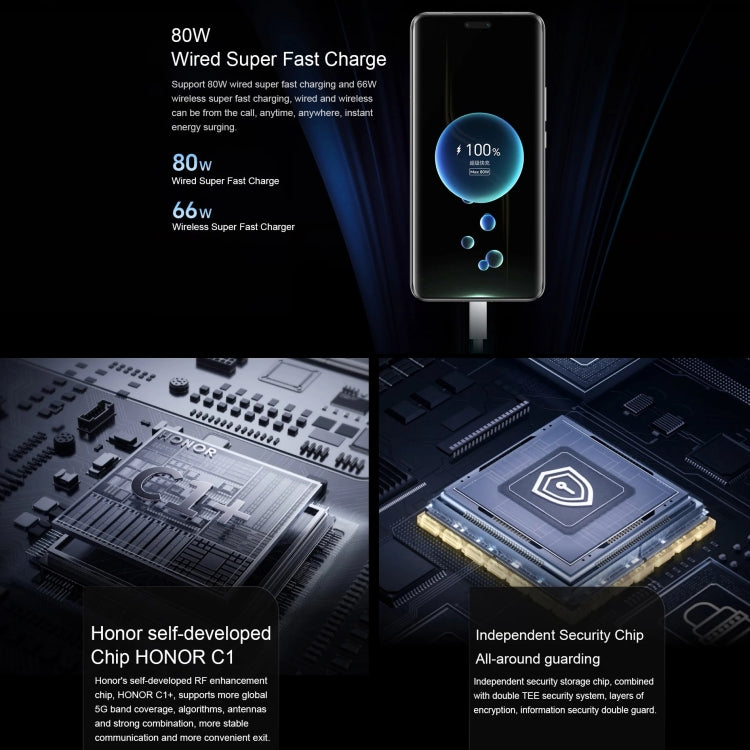 Honor Magic6 Ultimate, 16GB+512GB ,  6.8 inch Magic OS 8.0 Snapdragon 8 Gen 3 Octa Core up to 3.3GHz, Network: 5G, OTG, NFC, Support Google Play(Black)