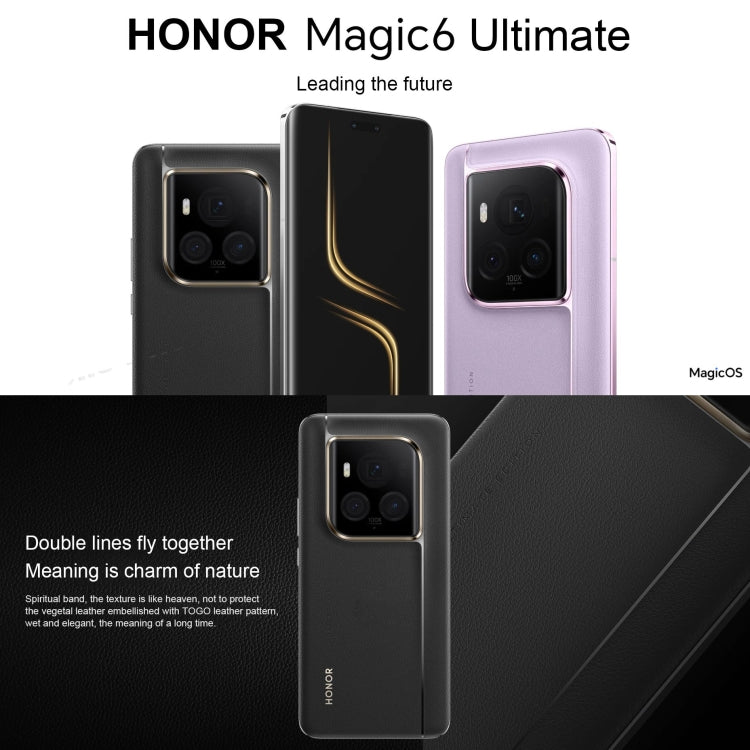 Honor Magic6 Ultimate, 16GB+512GB ,  6.8 inch Magic OS 8.0 Snapdragon 8 Gen 3 Octa Core up to 3.3GHz, Network: 5G, OTG, NFC, Support Google Play(Black)