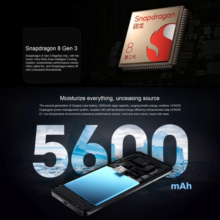 Honor Magic6 Ultimate, 16GB+1TB,  6.8 inch Magic OS 8.0 Snapdragon 8 Gen 3 Octa Core up to 3.3GHz, Network: 5G, OTG, NFC, Support Google Play(Black)
