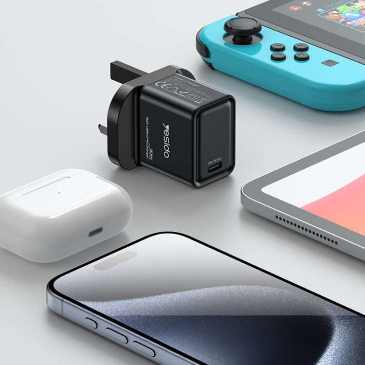 Yesido YC82 PD 30W USB-C/Type-C Interface GaN Fast Charging Charger(UK Plug)
