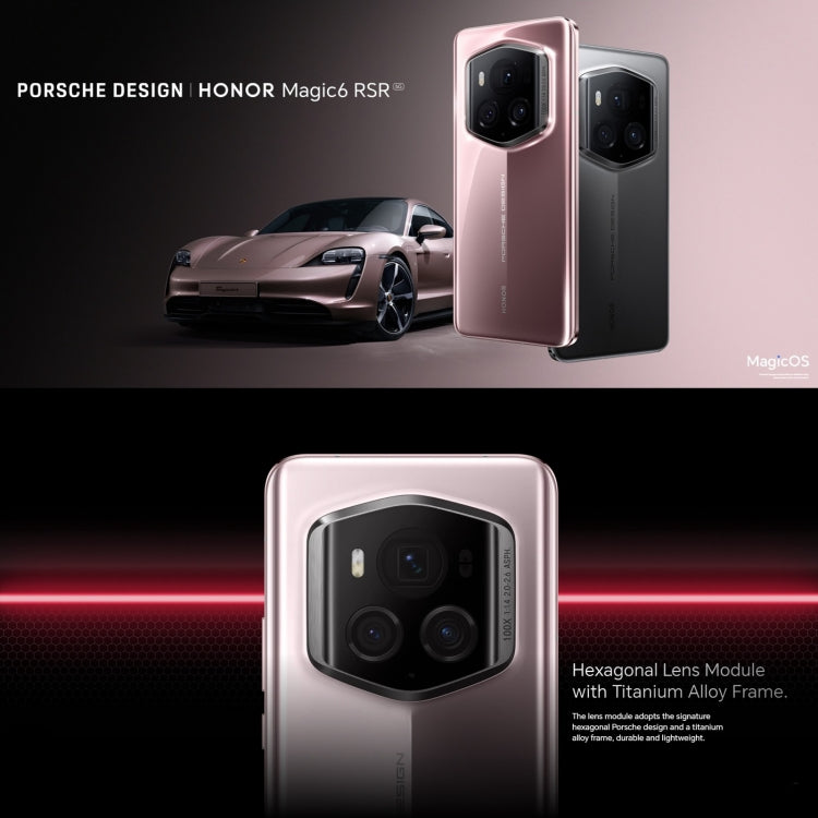 Honor Magic6 RSR Porsche Design, 24GB+1TB,  6.8 inch Magic OS 8.0 Snapdragon 8 Gen 3 Octa Core up to 3.3GHz, Network: 5G, OTG, NFC, Support Google Play(Frozen Berry)