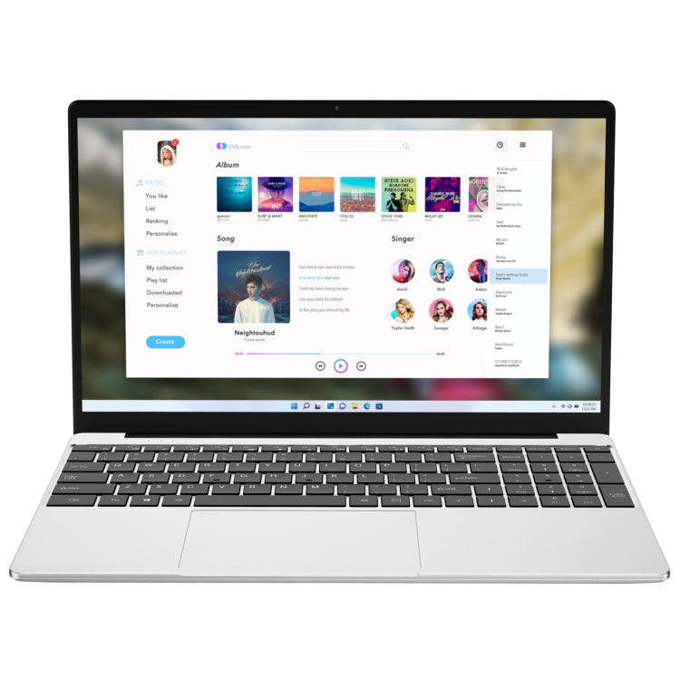 GXMO F152G 15.6 inch Laptop, 16GB+512GB, Windows 11 Intel Alder Lake N95 Quad Core, Support Fingerprint Unlock(Silver)