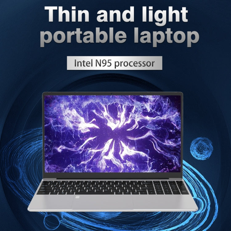 GXMO F152G 15.6 inch Laptop, 16GB+512GB, Windows 11 Intel Alder Lake N95 Quad Core, Support Fingerprint Unlock(Silver)